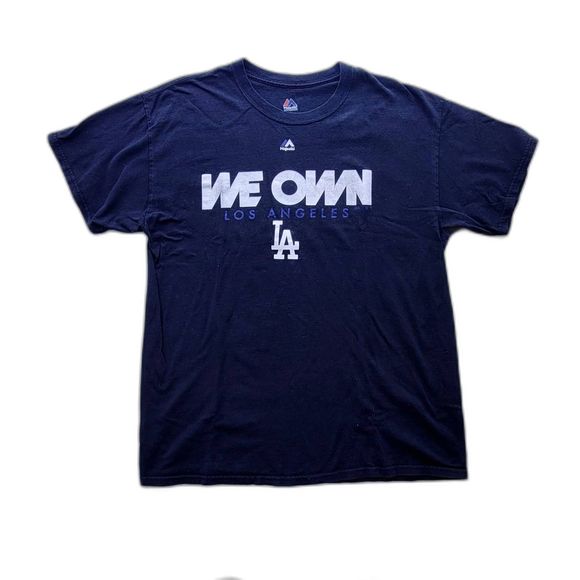 MLB Majestic Black T-Shirt - LA Dodgers - Men's Large - Used - Picture 1 of 2